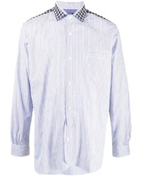 Chemise à manches longues à rayures verticales bleu clair Junya Watanabe MAN