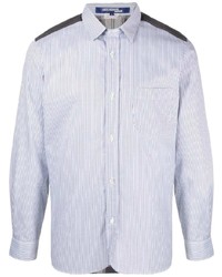 Chemise à manches longues à rayures verticales bleu clair Junya Watanabe