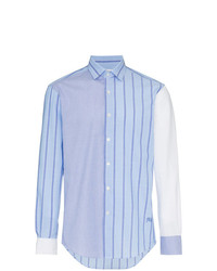Chemise à manches longues à rayures verticales bleu clair JW Anderson