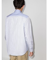 Chemise à manches longues à rayures verticales bleu clair JW Anderson