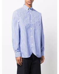 Chemise à manches longues à rayures verticales bleu clair Junya Watanabe