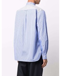 Chemise à manches longues à rayures verticales bleu clair Junya Watanabe