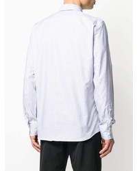 Chemise à manches longues à rayures verticales bleu clair Filippa K