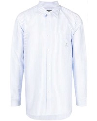 Chemise à manches longues à rayures verticales bleu clair Mastermind Japan