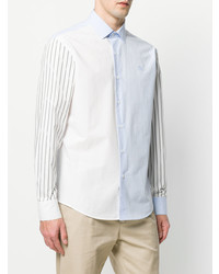 Chemise à manches longues à rayures verticales bleu clair JW Anderson