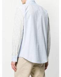 Chemise à manches longues à rayures verticales bleu clair JW Anderson