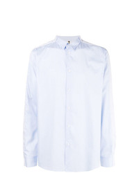 Chemise à manches longues à rayures verticales bleu clair Oamc