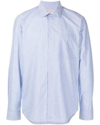 Chemise à manches longues à rayures verticales bleu clair Orlebar Brown