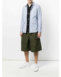 Chemise à manches longues à rayures verticales bleu clair Comme Des Garçons Shirt Boys