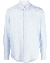 Chemise à manches longues à rayures verticales bleu clair Sandro