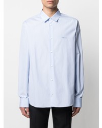 Chemise à manches longues à rayures verticales bleu clair Oamc