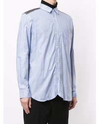 Chemise à manches longues à rayures verticales bleu clair Junya Watanabe MAN