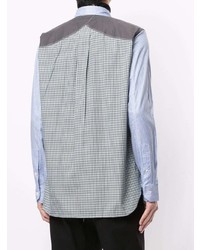 Chemise à manches longues à rayures verticales bleu clair Junya Watanabe MAN