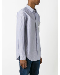 Chemise à manches longues à rayures verticales bleu clair 3.1 Phillip Lim