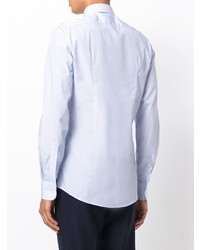 Chemise à manches longues à rayures verticales bleu clair Fashion Clinic Timeless