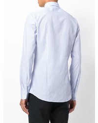 Chemise à manches longues à rayures verticales bleu clair Fashion Clinic Timeless