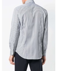 Chemise à manches longues à rayures verticales bleu clair Etro