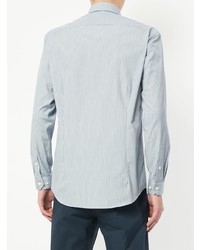 Chemise à manches longues à rayures verticales bleu clair Cerruti 1881