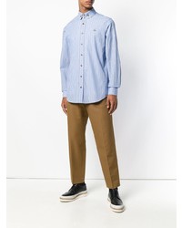 Chemise à manches longues à rayures verticales bleu clair Vivienne Westwood