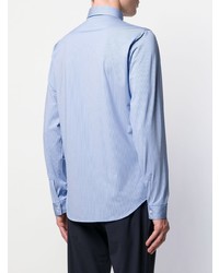 Chemise à manches longues à rayures verticales bleu clair Hydrogen