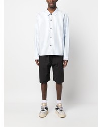 Chemise à manches longues à rayures verticales bleu clair Stussy