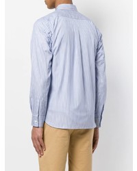 Chemise à manches longues à rayures verticales bleu clair Comme Des Garçons Shirt Boys