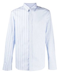 Chemise à manches longues à rayures verticales bleu clair Viktor & Rolf