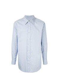 Chemise à manches longues à rayures verticales bleu clair Wooyoungmi