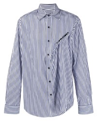 Chemise à manches longues à rayures verticales bleu clair Y/Project