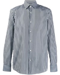 Chemise à manches longues à rayures verticales bleu marine et blanc BOSS HUGO BOSS