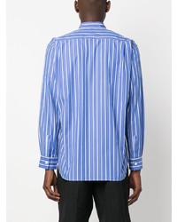 Chemise à manches longues à rayures verticales bleue Comme Des Garcons SHIRT