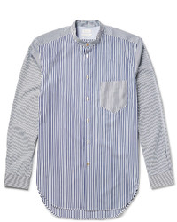 Chemise à manches longues à rayures verticales bleue Paul Smith
