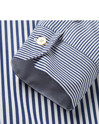 Chemise à manches longues à rayures verticales bleue Paul Smith