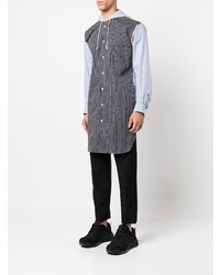 Chemise à manches longues à rayures verticales gris foncé Comme Des Garcons SHIRT