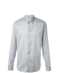 Chemise à manches longues à rayures verticales grise Maison Margiela