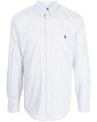 Chemise à manches longues à rayures verticales grise Polo Ralph Lauren