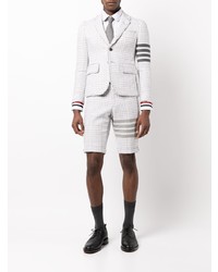 Chemise à manches longues à rayures verticales grise Thom Browne