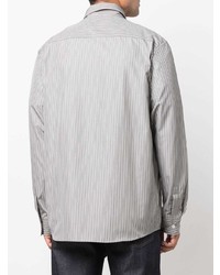 Chemise à manches longues à rayures verticales grise A.P.C.