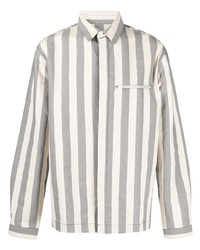 Chemise à manches longues à rayures verticales grise Sunnei