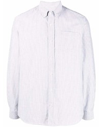 Chemise à manches longues à rayures verticales grise Woolrich