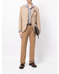 Chemise à manches longues à rayures verticales marron foncé Polo Ralph Lauren