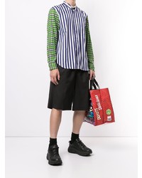 Chemise à manches longues à rayures verticales multicolore Comme Des Garcons Homme Plus