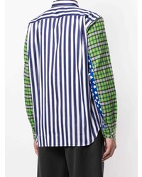 Chemise à manches longues à rayures verticales multicolore Comme Des Garcons Homme Plus