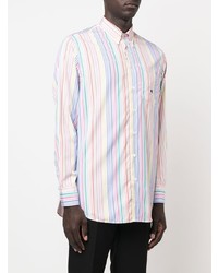 Chemise à manches longues à rayures verticales multicolore Etro