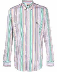 Chemise à manches longues à rayures verticales multicolore Etro