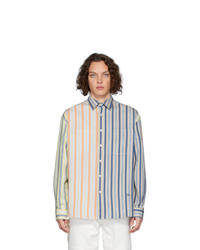 Chemise à manches longues à rayures verticales multicolore JW Anderson