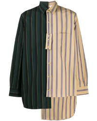 Chemise à manches longues à rayures verticales multicolore Lanvin