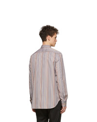 Chemise à manches longues à rayures verticales multicolore Paul Smith