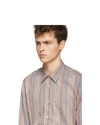 Chemise à manches longues à rayures verticales multicolore Paul Smith