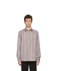 Chemise à manches longues à rayures verticales multicolore Paul Smith